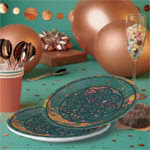 Welliges Mandala-Papierplate