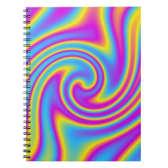 welliges Regenbogen Notizblock (Vorderseite)