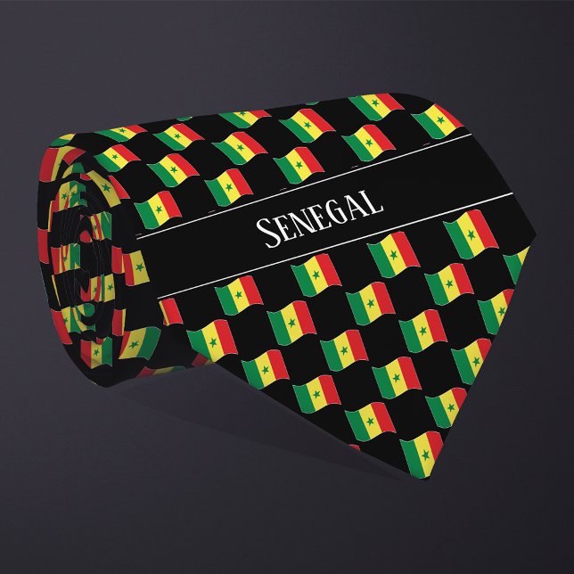 Welliges Senegal-Flaggenmuster  Krawatte (Von Creator hochgeladen)