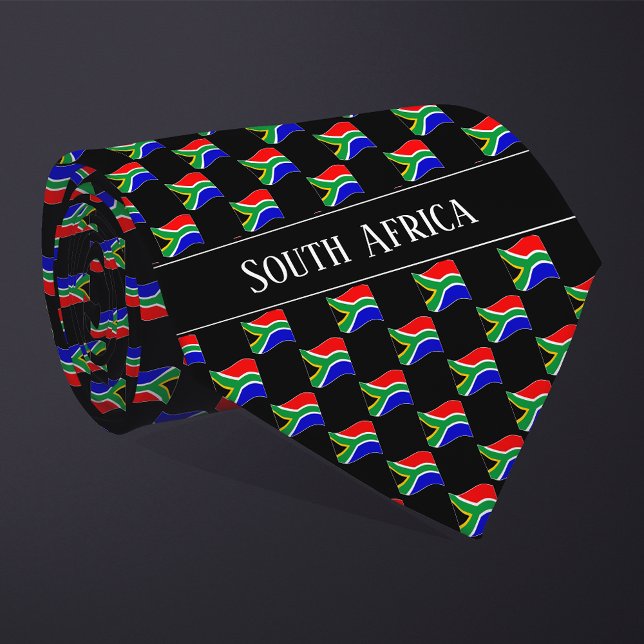 Welliges Südafrika-Flaggenmuster  Krawatte (Von Creator hochgeladen)