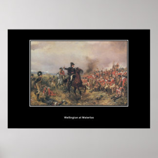 Wellington à Waterloo Poster vintage
