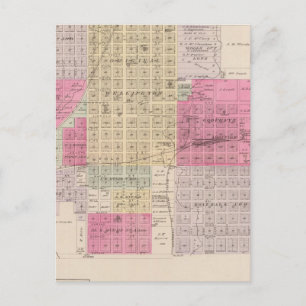 Wellington, Beaumont, Brainar und Benton, Kansas Postkarte