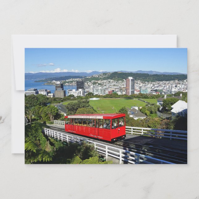 Wellington Cable Car, Neuseeland Karte (Vorderseite)