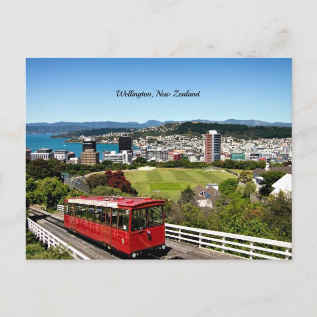 Wellington, landschaftliches neuseeländisches Foto Postkarte (Vorderseite)