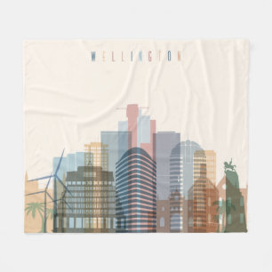 Wellington, Neuseeland City Skyline Fleecedecke