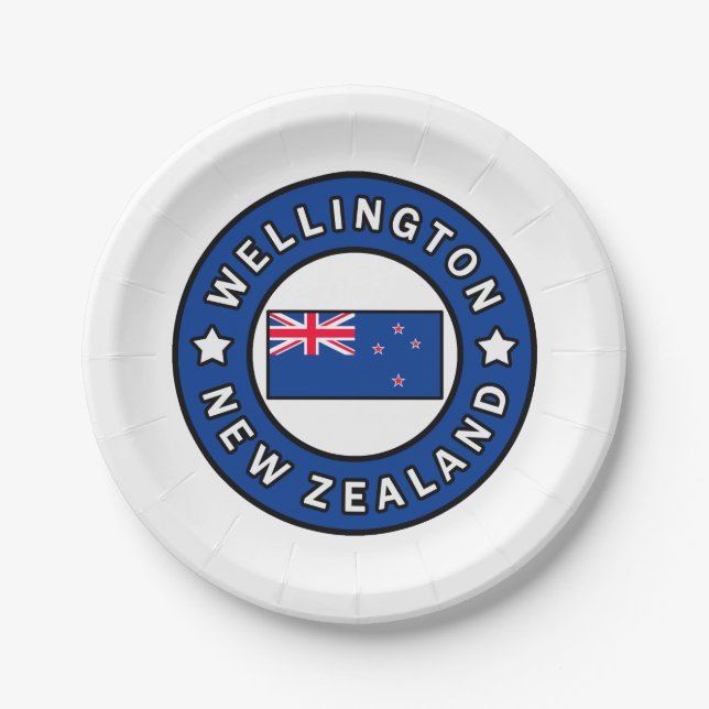 Wellington Neuseeland Pappteller (Vorderseite)