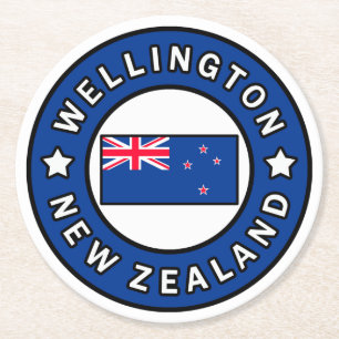 Wellington Neuseeland Runder Pappuntersetzer