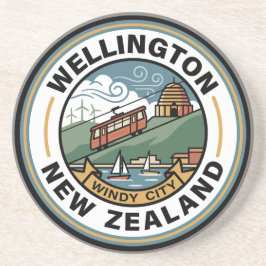 Wellington New Zealand Getränkeuntersetzer