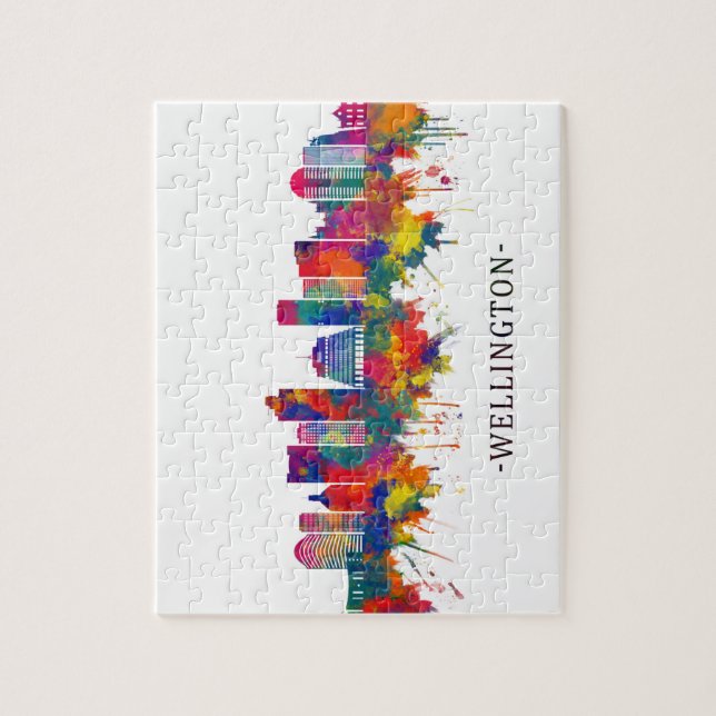 Wellington New Zealand Skyline (Vertikal)