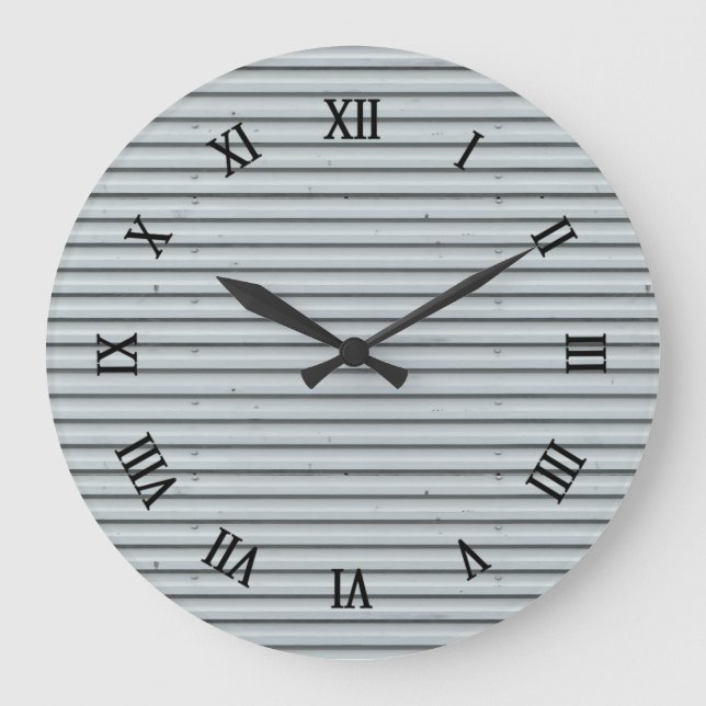 Wellmetall Große Wanduhr (Vorderseite)
