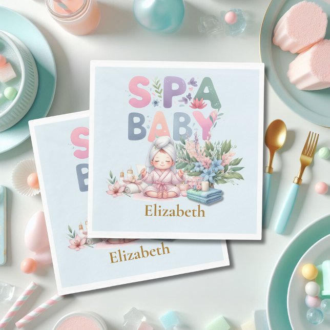 Wellness-Center Baby Dusche Party Geschirr Serviette (Von Creator hochgeladen)