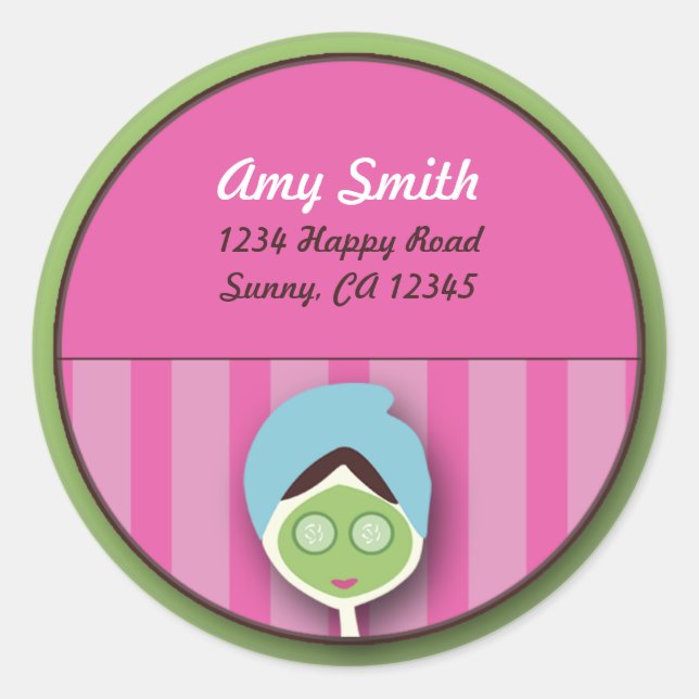 Wellness-Center Bachelorette oder Siegel zum Gebur Runder Aufkleber (Vorderseite)