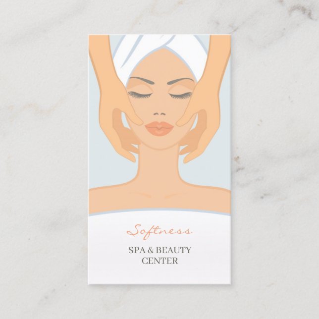 Wellness-Center Beauty Massage Business Card Visitenkarte (Vorderseite)