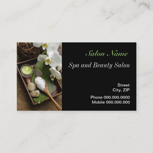 Wellness-Center Beauty Massage Wellness Salon Busi Terminkarte (Vorderseite)