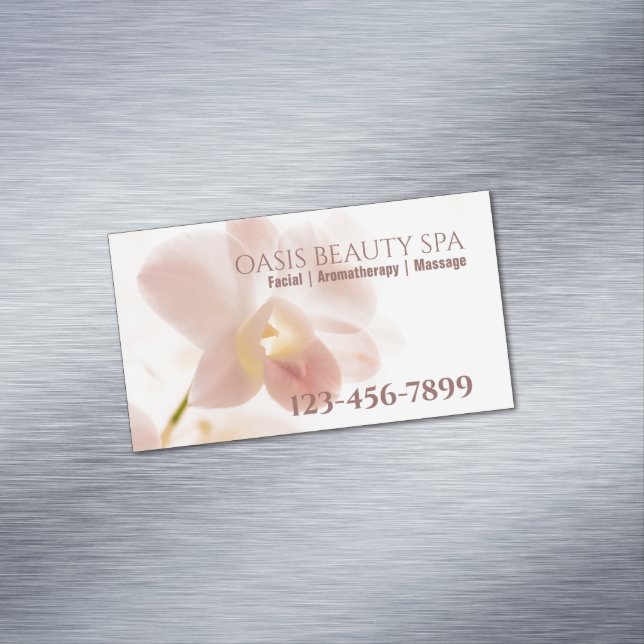 WELLNESS-CENTER Beauty Salon Massage Therapeutisch Magnetische Visitenkarte (Beispiel)