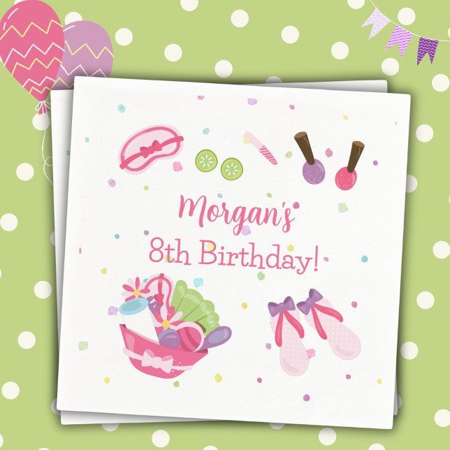 Wellness-Center Birthday Party Serviette (Von Creator hochgeladen)