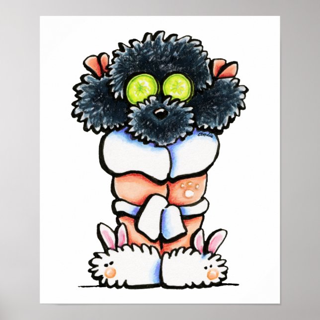 Wellness-Center Black Poodle Poster (Vorne)