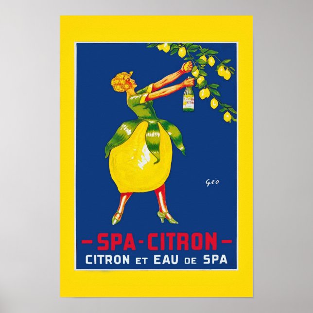 Wellness-Center Citron Vintage Poster (Vorne)
