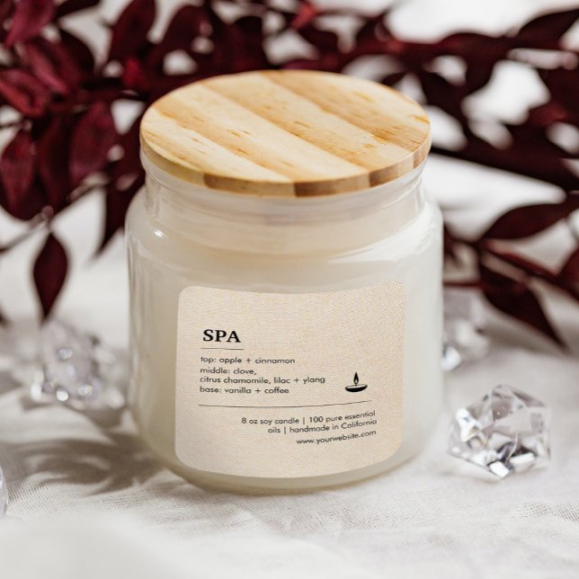 Wellness-Center Creme cremefarbene Inhaltsstoffe P Quadratischer Aufkleber (Spa Cream off-white Ingredients Product Label #candlelabel #spalabel #beautylabel #beige #offwhite )