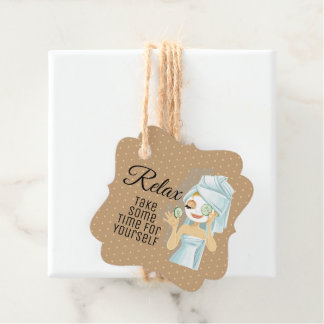 Wellness-Center Day Favor Tag Geschenkanhänger