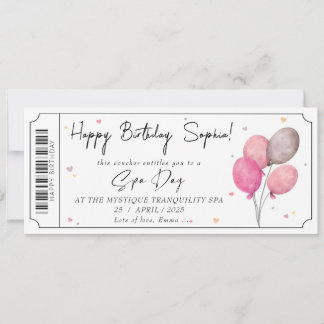 Wellness-Center Day Rose Gold Geschenkgutschein Einladung