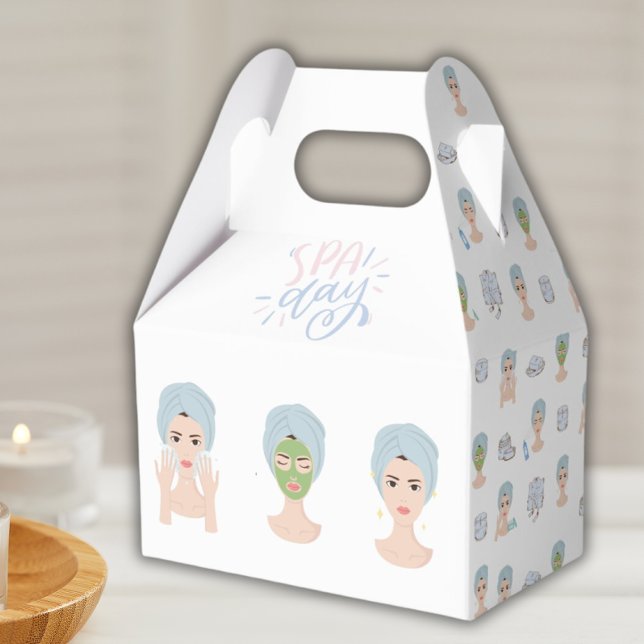 Wellness-Center Day Theme - Party FavorBox Geschenkschachtel (Spa theme birthday -  goodie bag for party favors)