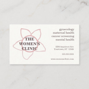 Wellness-Center der Gesundheitsklinik für Frauen Visitenkarte