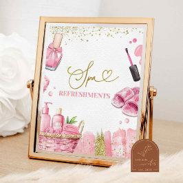 Wellness-Center Erfrischungen Party Unterschrift Poster