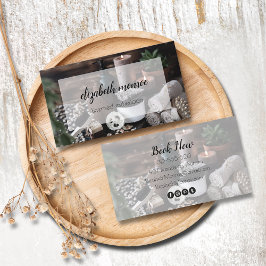 Wellness-Center Esthetician Salon Script Calligrap Visitenkarte