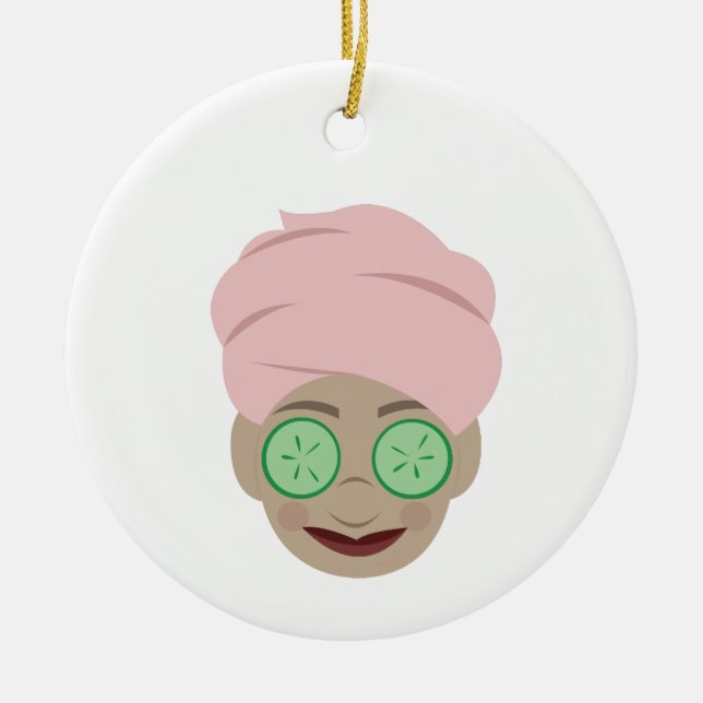 Wellness-Center Facial Keramik Ornament (Vorne)