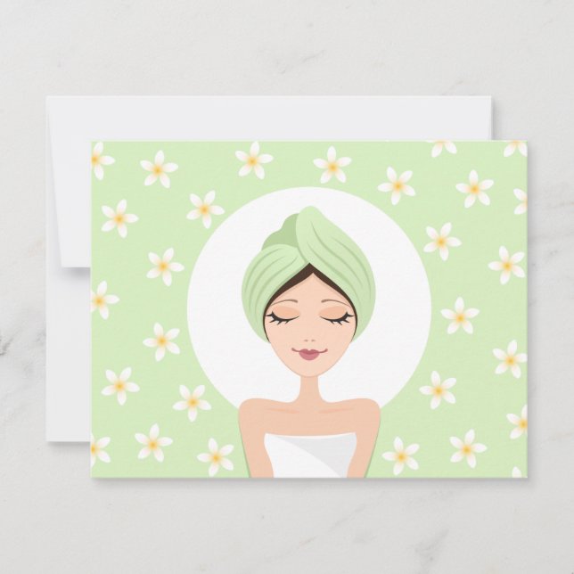 Wellness-Center Geburtstagsfeier Einladung zur Plu (Vorderseite)