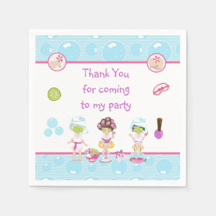 Wellness-Center Girls Pamper Geburtstagsparty Serviette