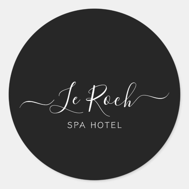 Wellness-Center Hotel Black Runder Aufkleber (Vorderseite)