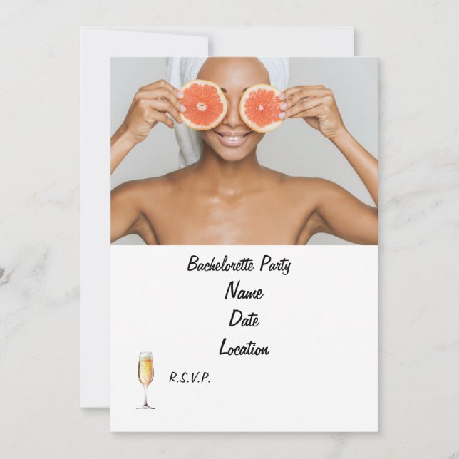 Wellness-Center Junggeselinnen-Abschied Einladung  (Vorderseite)