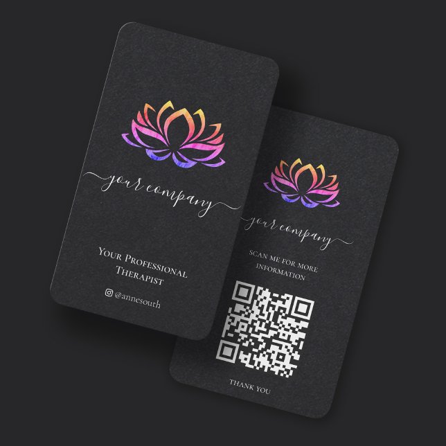Wellness-Center Lotus Business Card für moderne Th Visitenkarte (Von Creator hochgeladen)