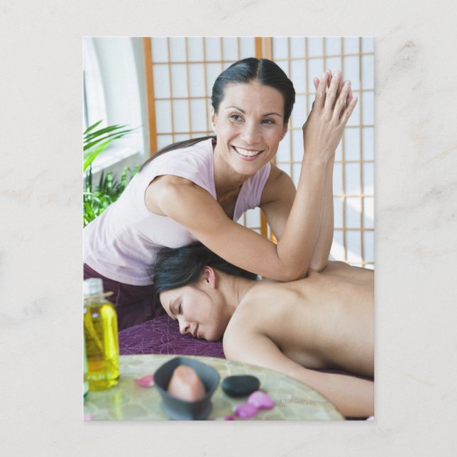 Wellness-Center-Massage 2 Postkarte (Vorderseite)