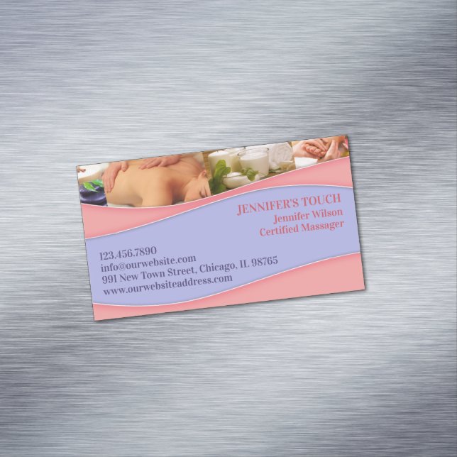 Wellness-Center Massage Magnetische Visitenkarte (Beispiel)