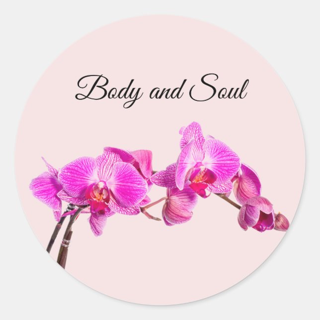 Wellness-Center mit Soul und Blumenkohl Runder Aufkleber (Vorderseite)