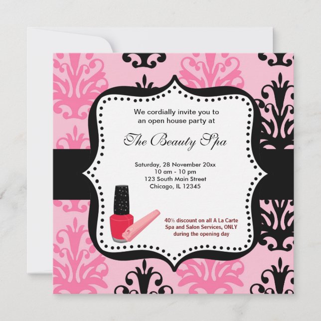 Wellness-Center Open House Einladung (Vorderseite)