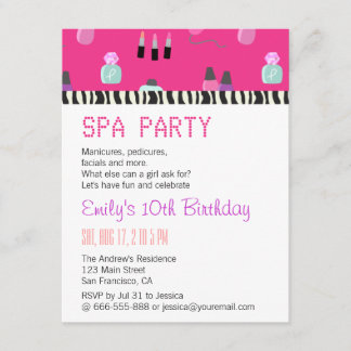 Wellness-Center-Party, für Mädchen verwöhnen Einladung