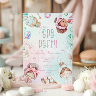Wellness-Center Party Girls Glam Birthday Party Einladung