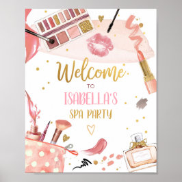 Wellness-Center Party Glitz Glam Makeup Girl Herzl Poster