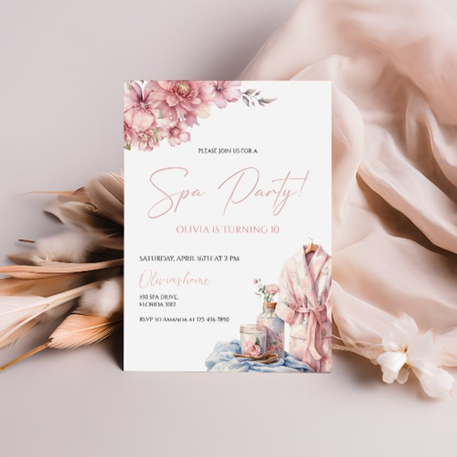 Wellness-Center Party Kindergeburtstag Einladung (Von Creator hochgeladen)