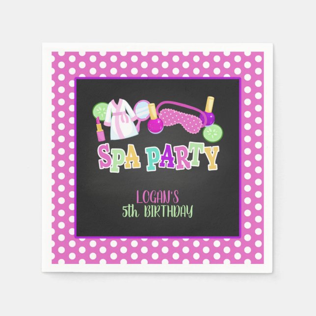 Wellness-Center Party Napkin - Kundenspezifische B Serviette (Vorderseite)