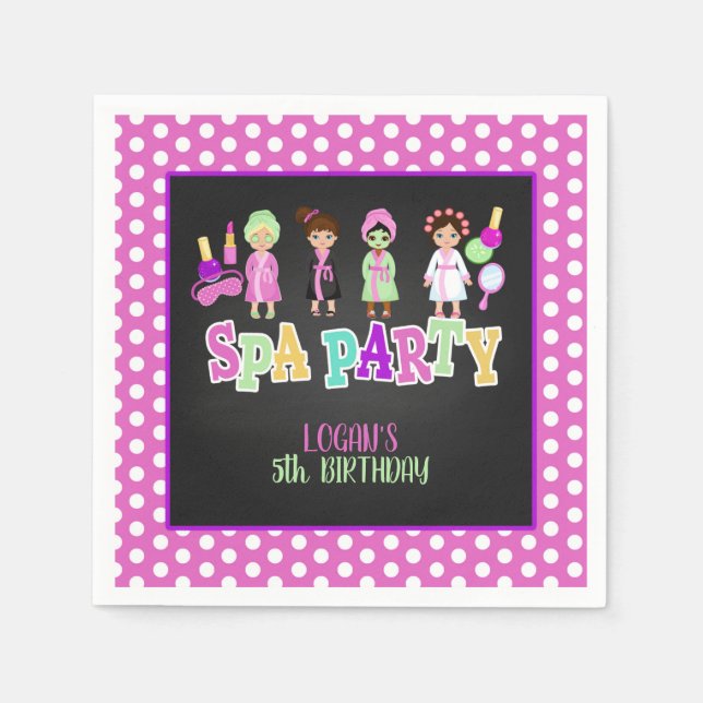 Wellness-Center Party Napkin - Menschen nach Maß Serviette (Vorderseite)