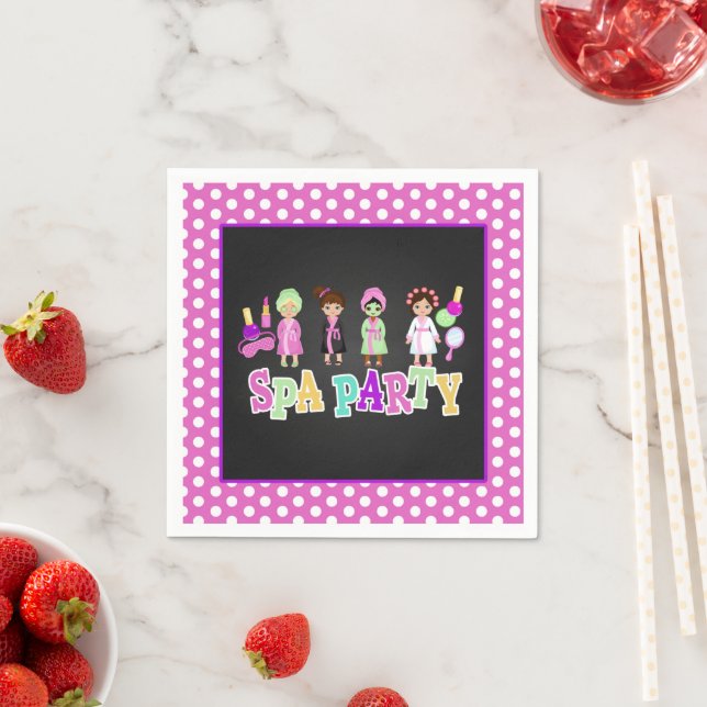Wellness-Center Party Napkin - Menschen Serviette (Beispiel)