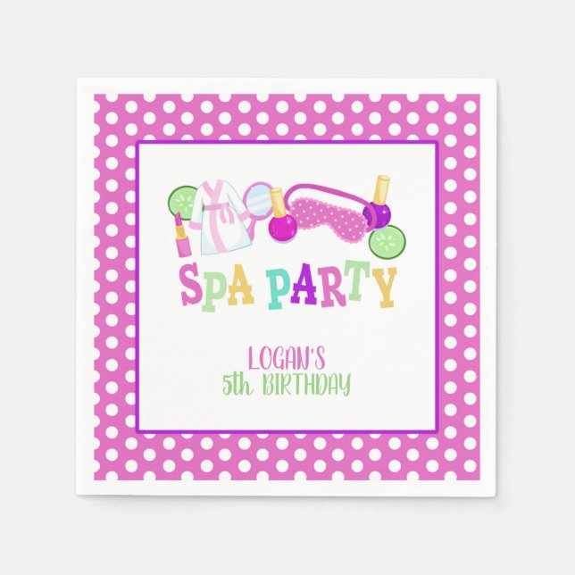 Wellness-Center Party Napkin - WH - Custom - Serviette (Vorderseite)