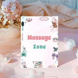 Wellness-Center Party Pamper Birthday Massage Zone Sockelschild