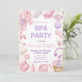Wellness-Center Party Pamper Glam Day Girls Party  Einladung
