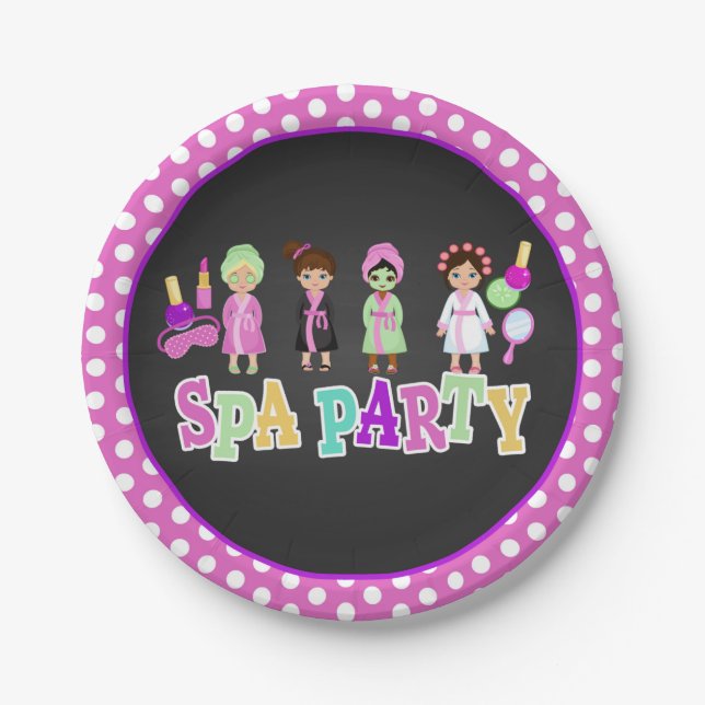 Wellness-Center-Party-Papierplatte - Menschen Pappteller (Vorderseite)